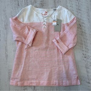 Tommy Bahama Crystaline Waters Linen Top sz Small